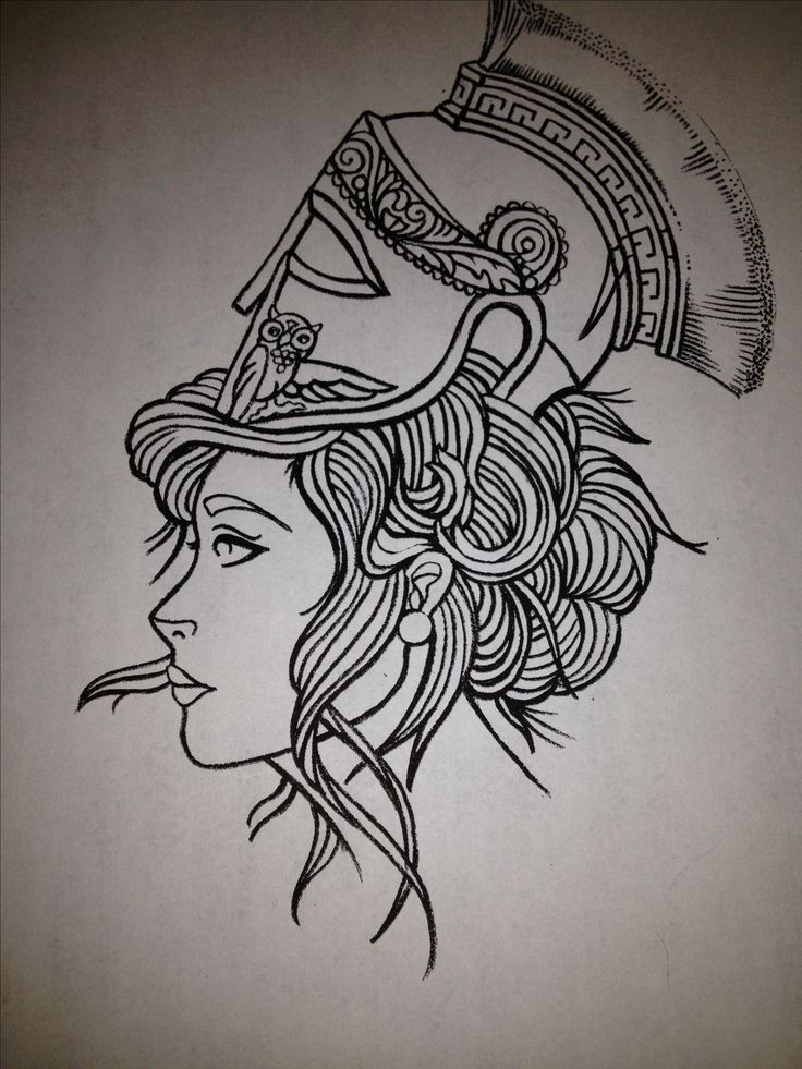 Athena Drawing, Pencil, Sketch, Colorful, Realistic Art Images