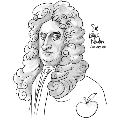Isaac Newton Art | Drawing Skill