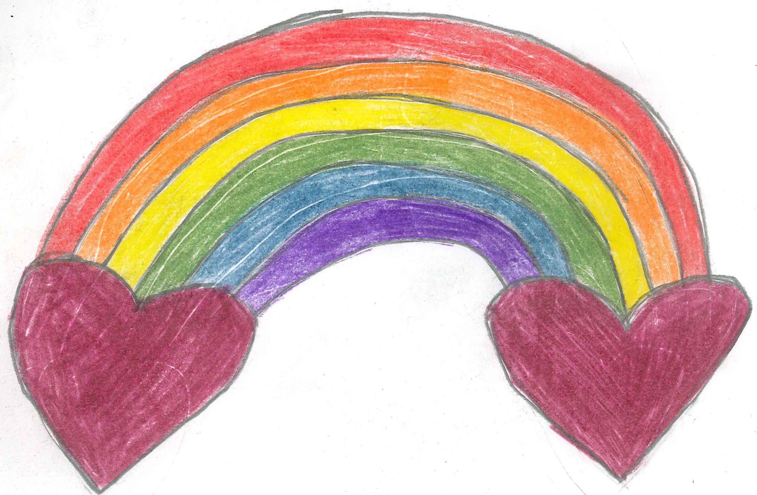 Rainbow Pencil Drawing