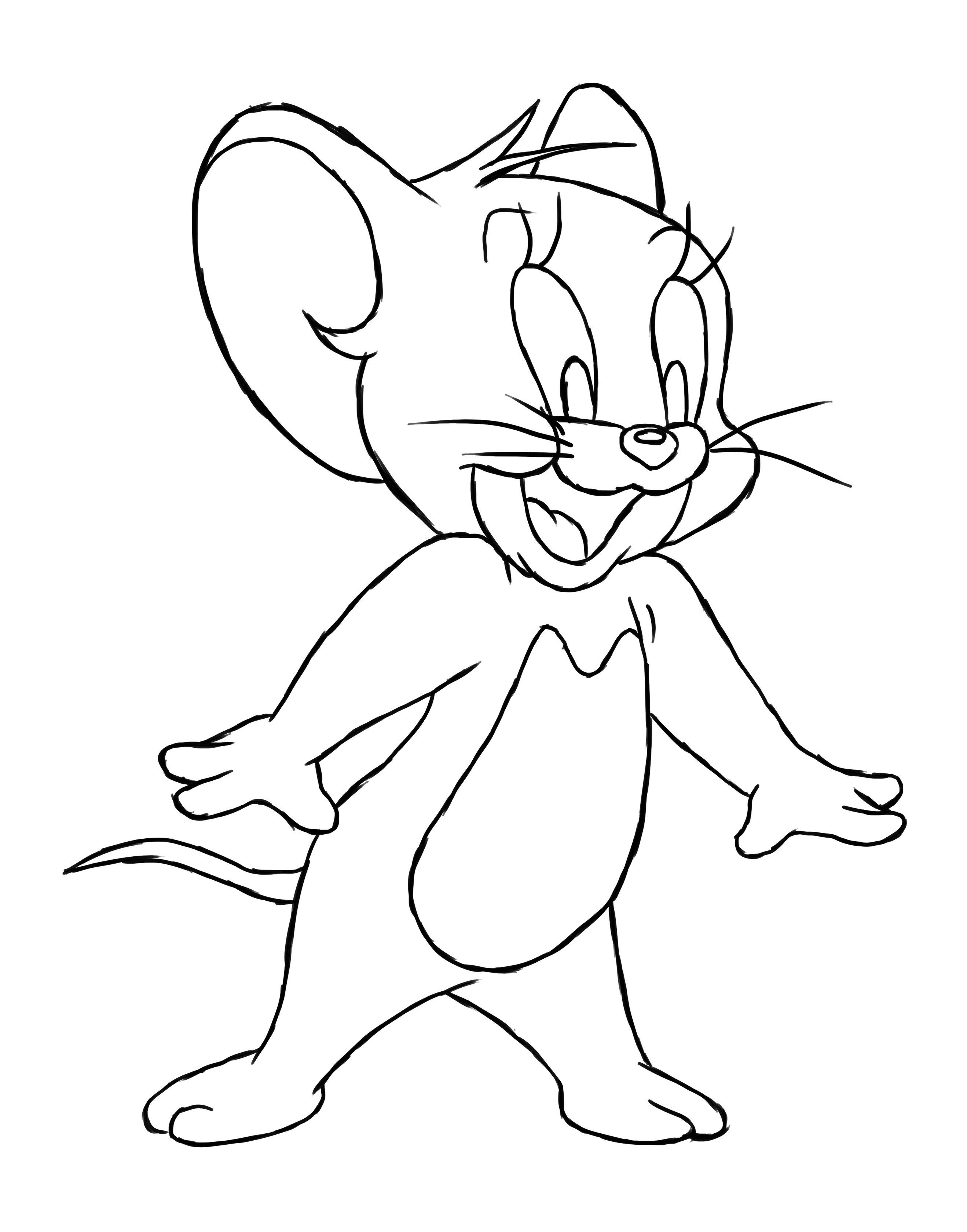 Tom and Jerry Drawing, Pencil, Sketch, Colorful, Realistic Art Images
