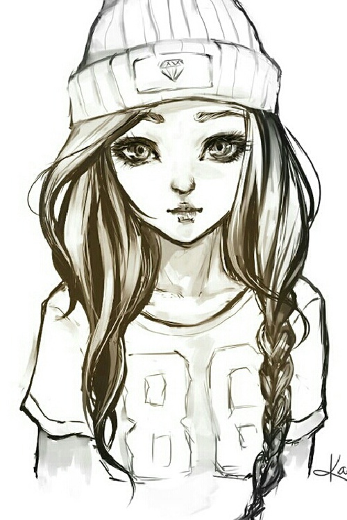 Cute girl drawings