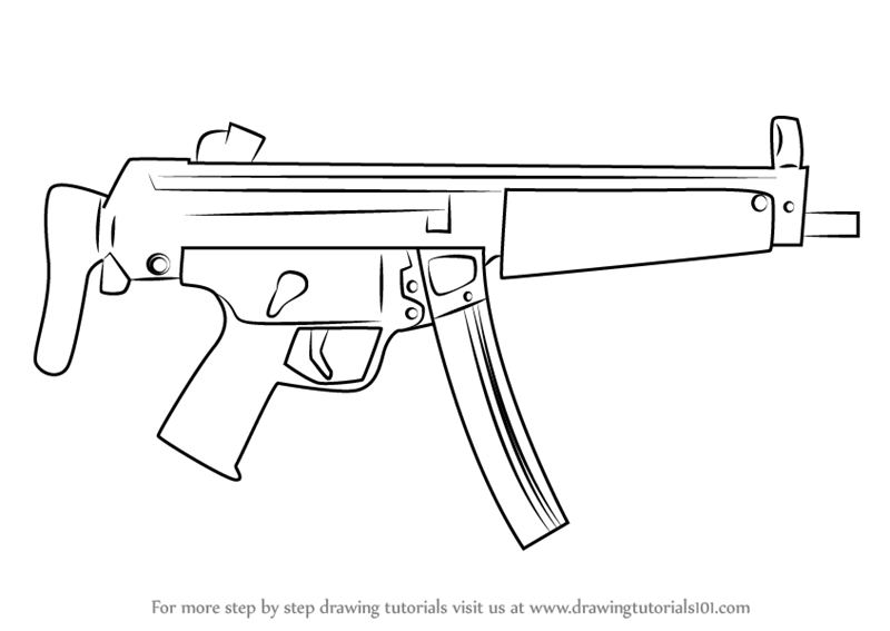 Gun Drawing Beautiful Art