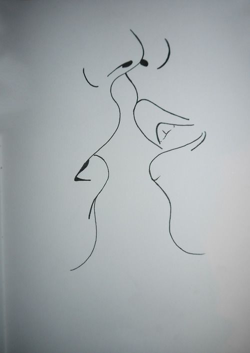 Kiss Drawing, Pencil, Sketch, Colorful, Realistic Art ...
 Kiss Drawing Simple