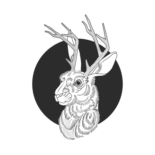 Jackalope Drawing, Pencil, Sketch, Colorful, Realistic Art Images
