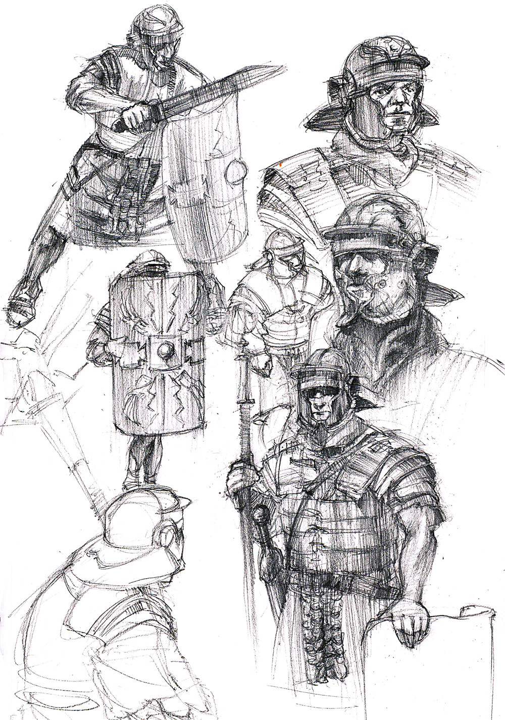 Roman Soldier Drawing, Pencil, Sketch, Colorful, Realistic Art Images