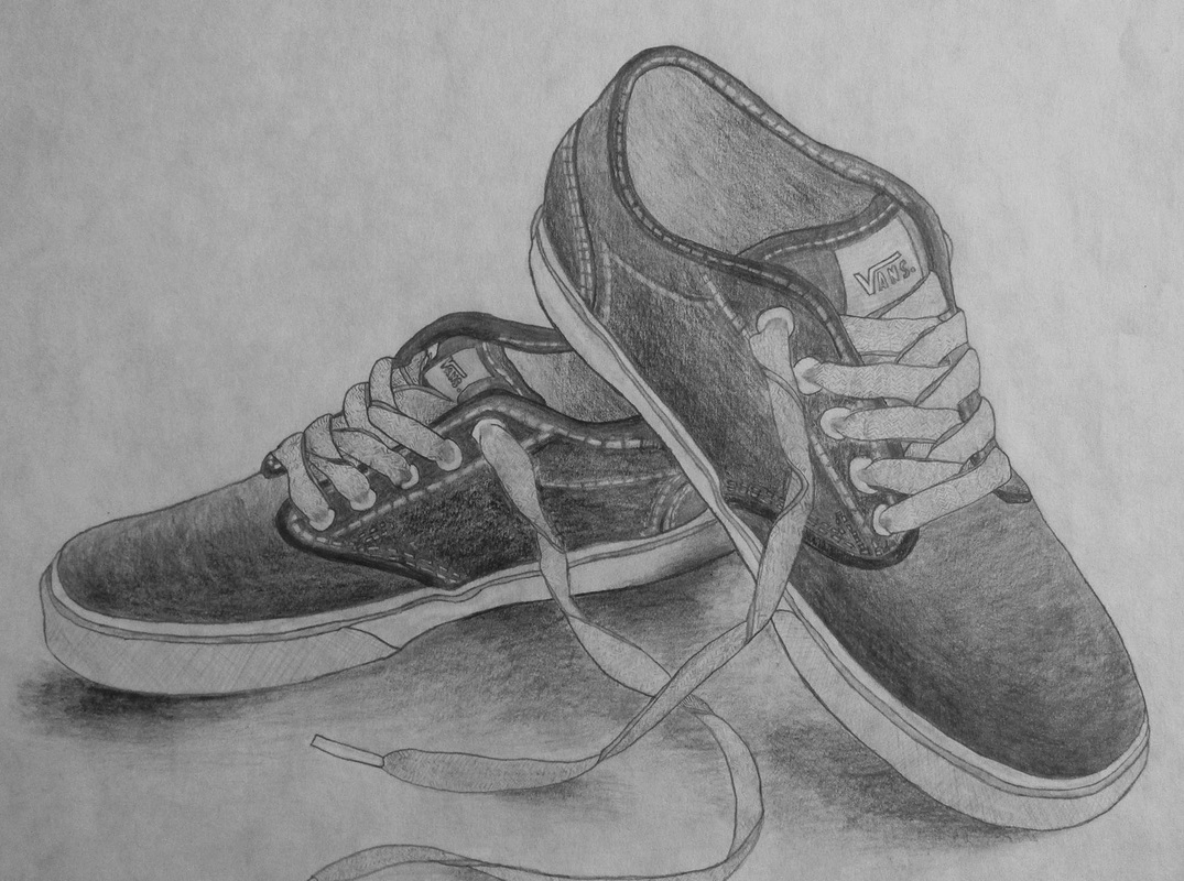 shoes pencil sketch