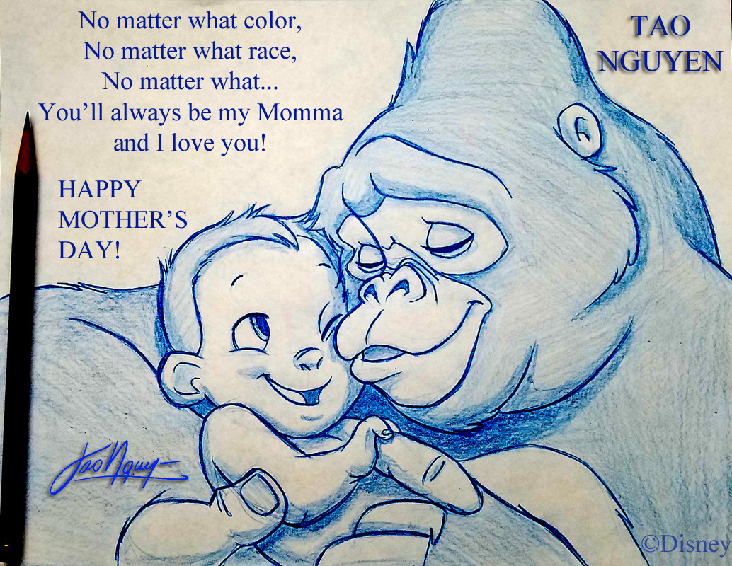 Mother's Day Drawing, Pencil, Sketch, Colorful, Realistic Art Images | Drawing Skill