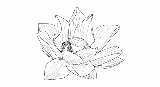 Лучший рисунок цветка лотоса
