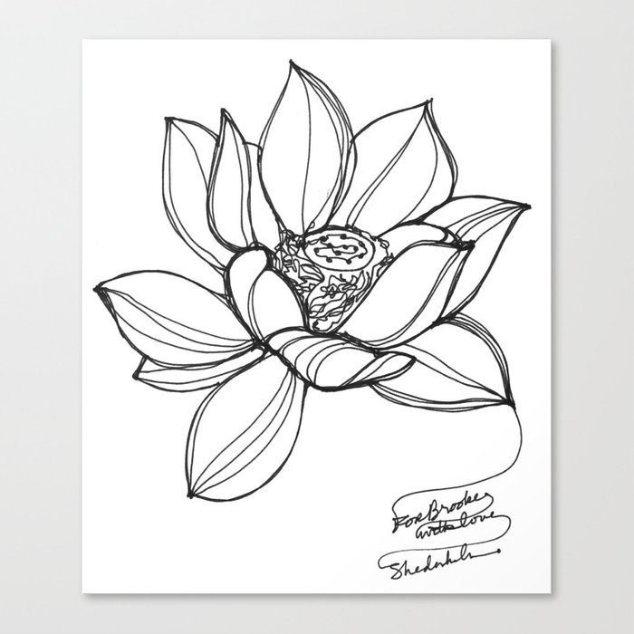 Эскиз рисунка цветка лотоса