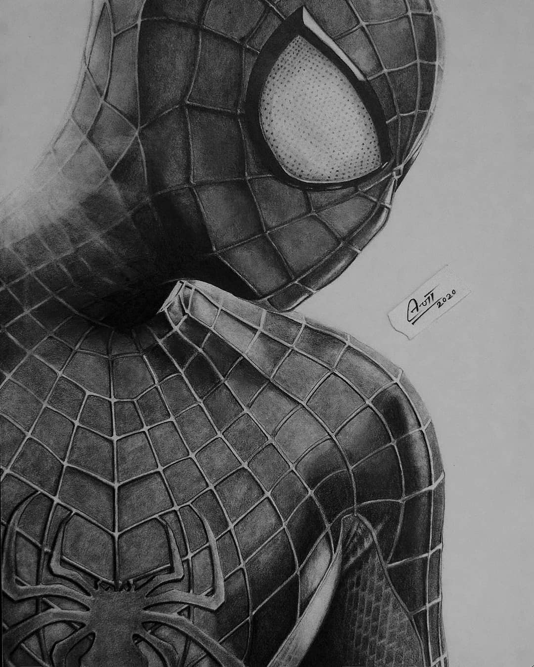 SpiderMan Drawing, Pencil, Sketch, Colorful, Realistic