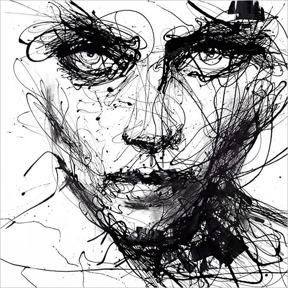 Abstract Face Pic Drawing