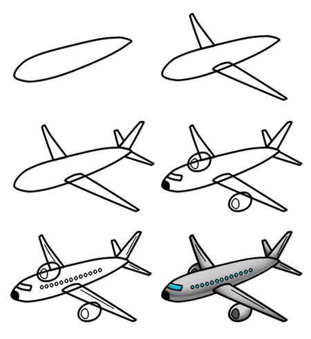 Airplane Drawing Pic