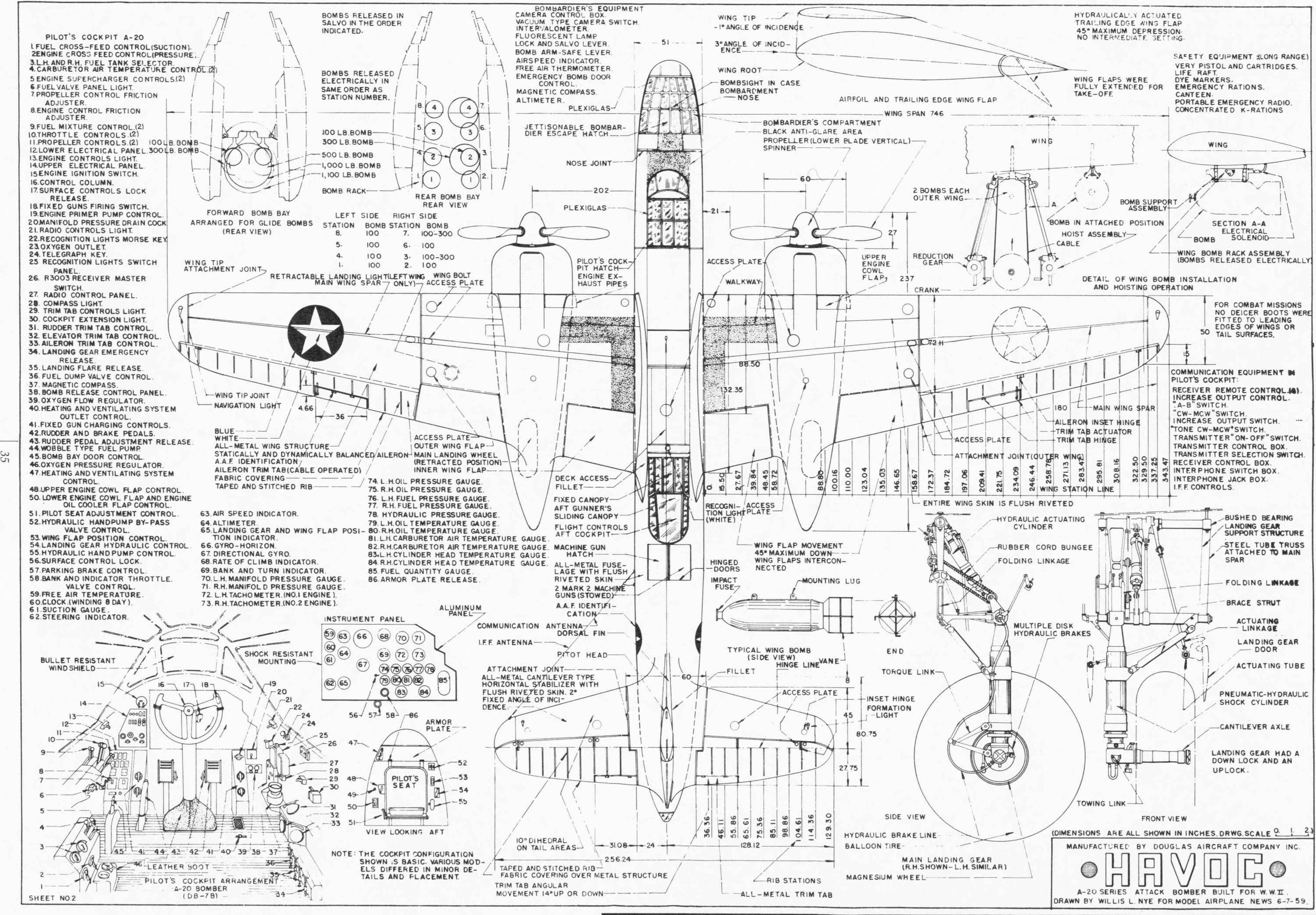 Airplane Engineering Drawing
