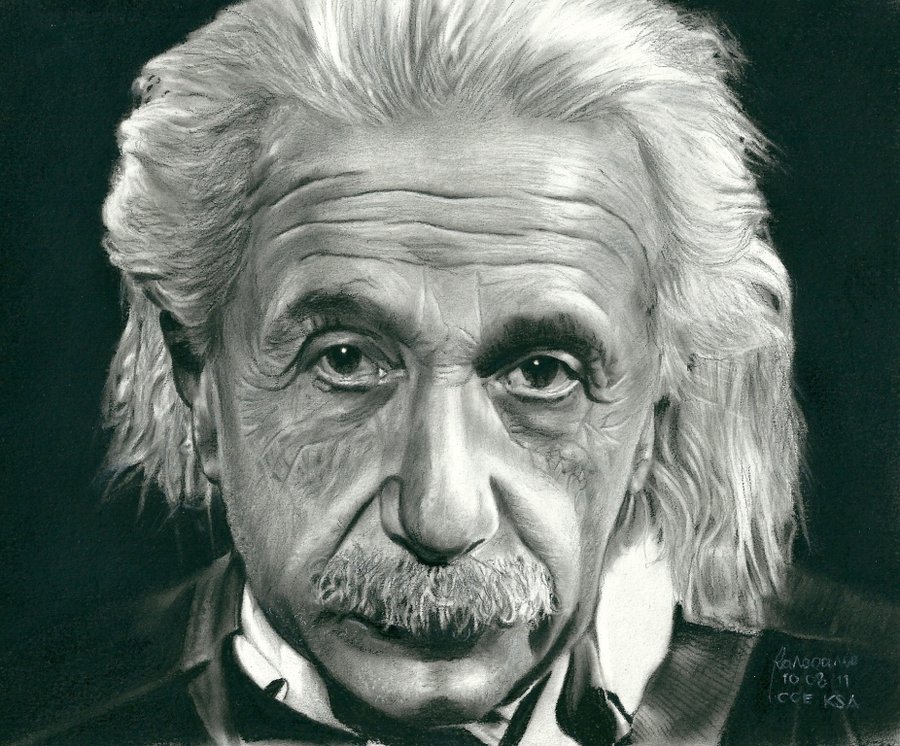 Albert Einstein Beautiful Image Drawing
