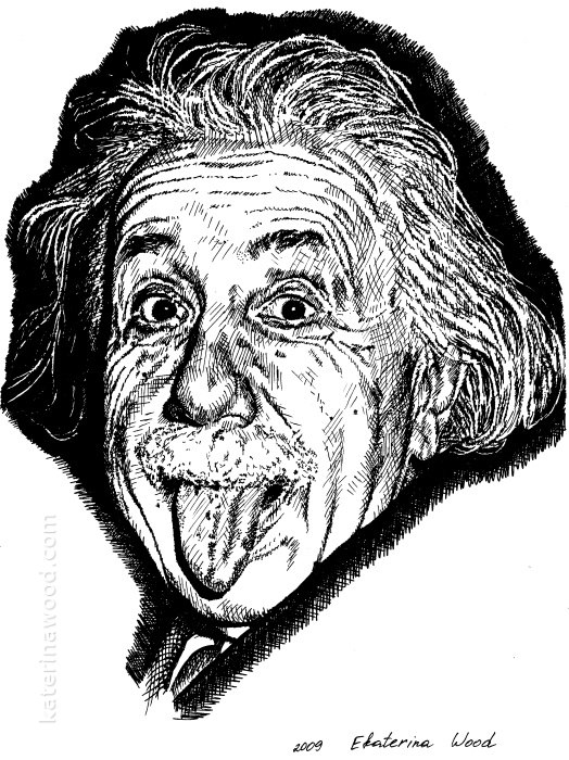 Albert Einstein Drawing Pic