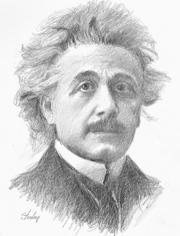Albert Einstein High-Quality Drawing
