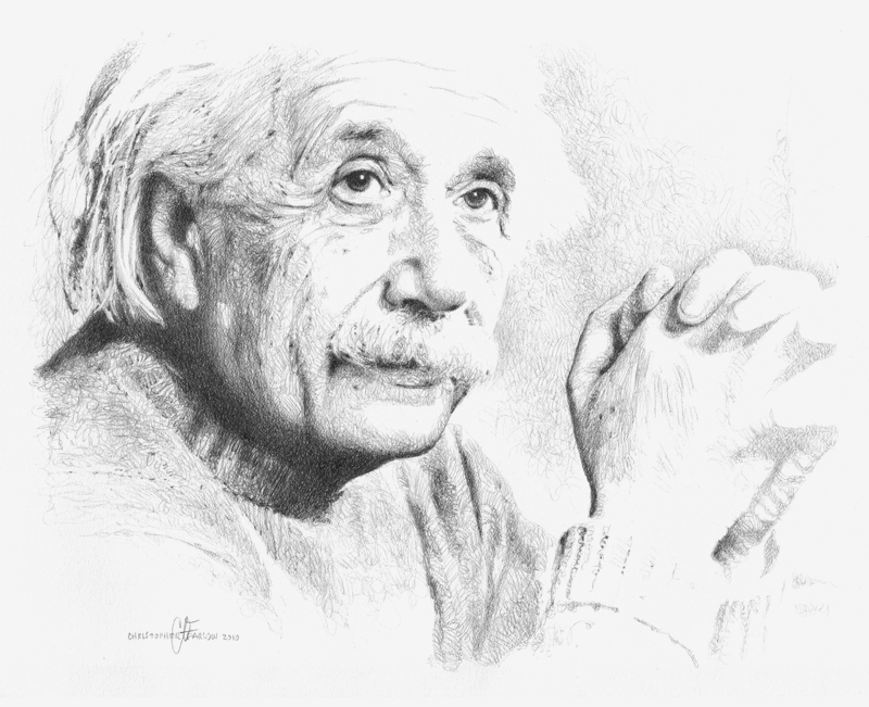 Albert Einstein Image Drawing