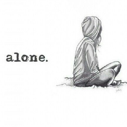 Alone Girl Image Drawing