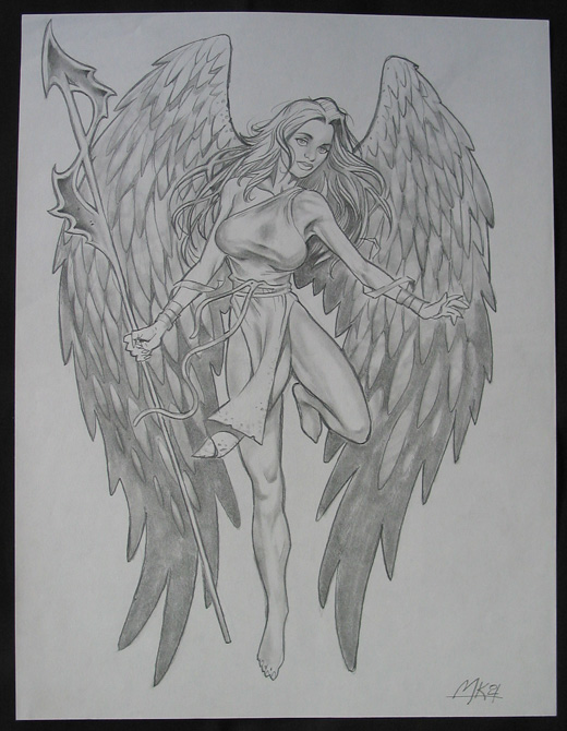 Angel Girl High-Quality Drawing