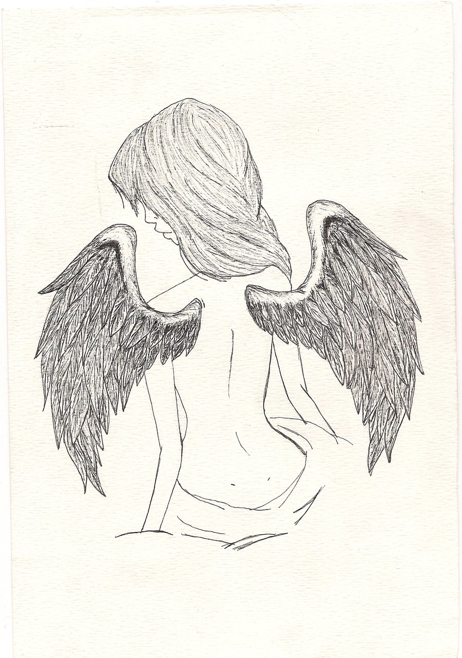 Angel Girl Image Drawing