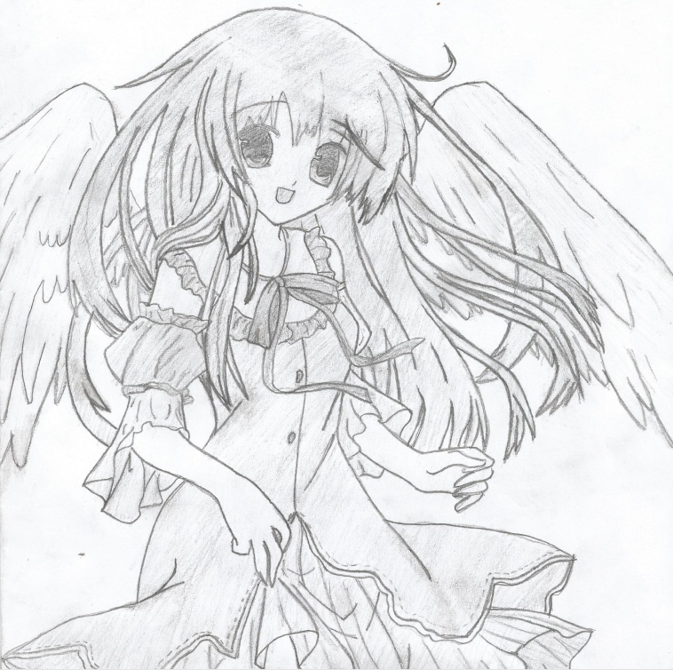 Angel Girl Realistic Drawing