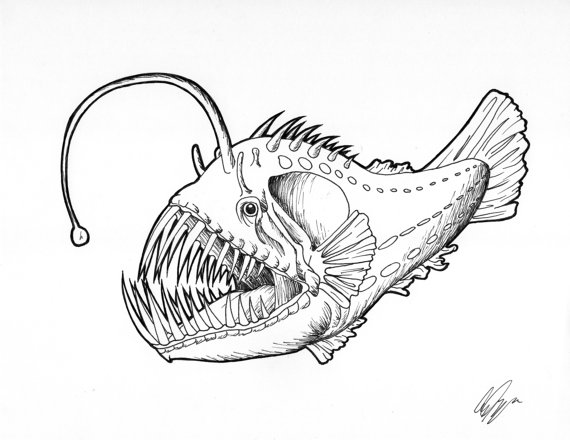 Anglerfish Image Drawing