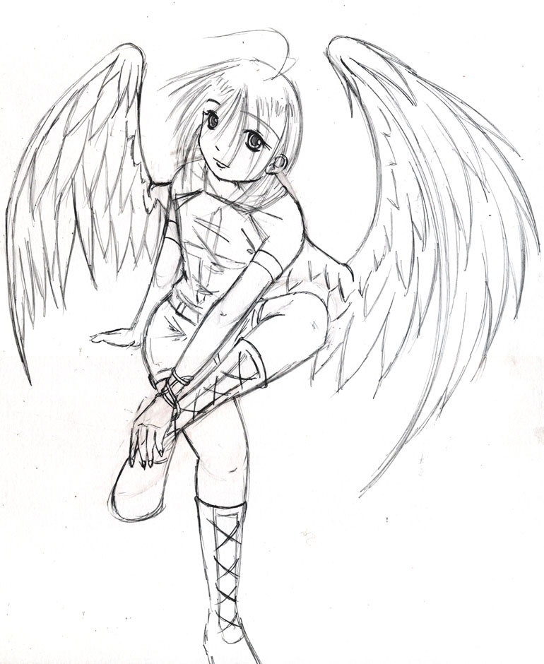Anime Angel Drawing Photo