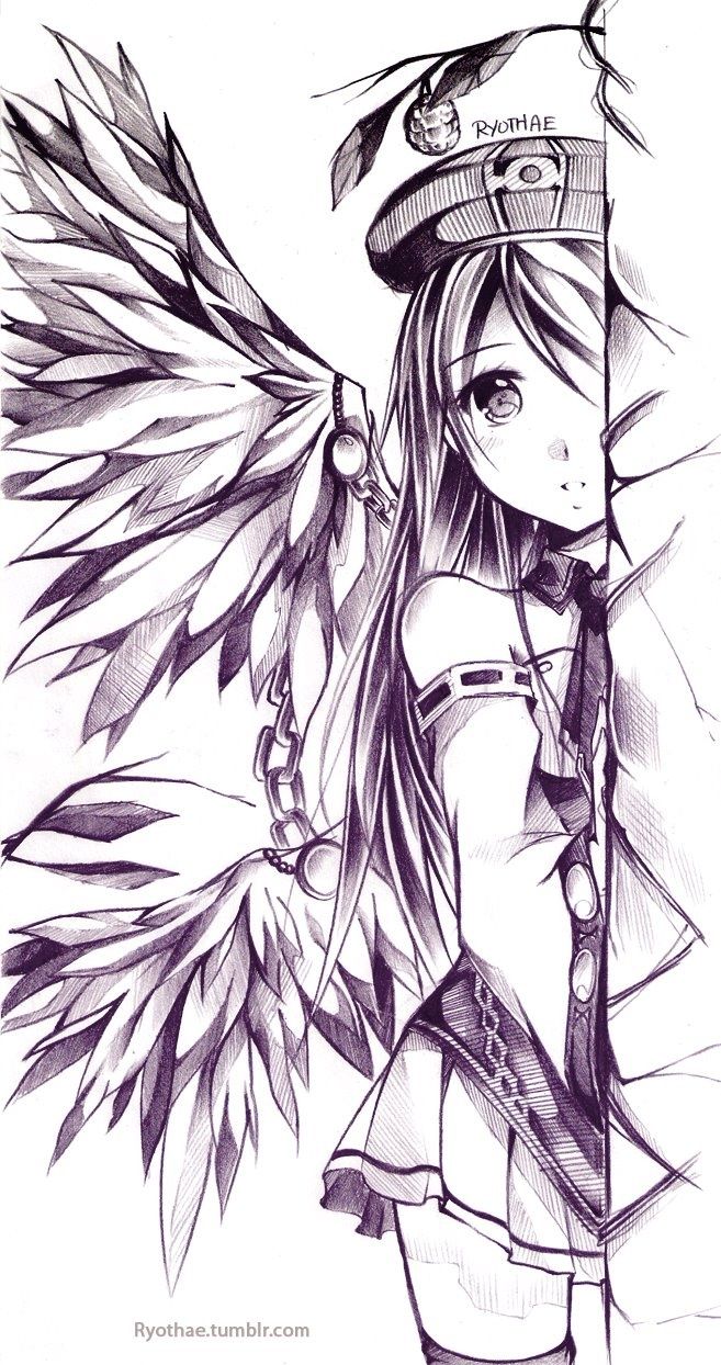 Anime Angel Drawing Pic
