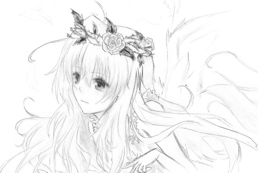 Anime Angel Photo Drawing