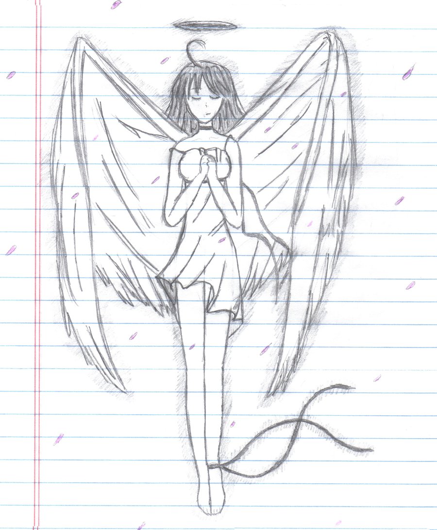 Anime Angel Realistic Drawing - Drawing Skill