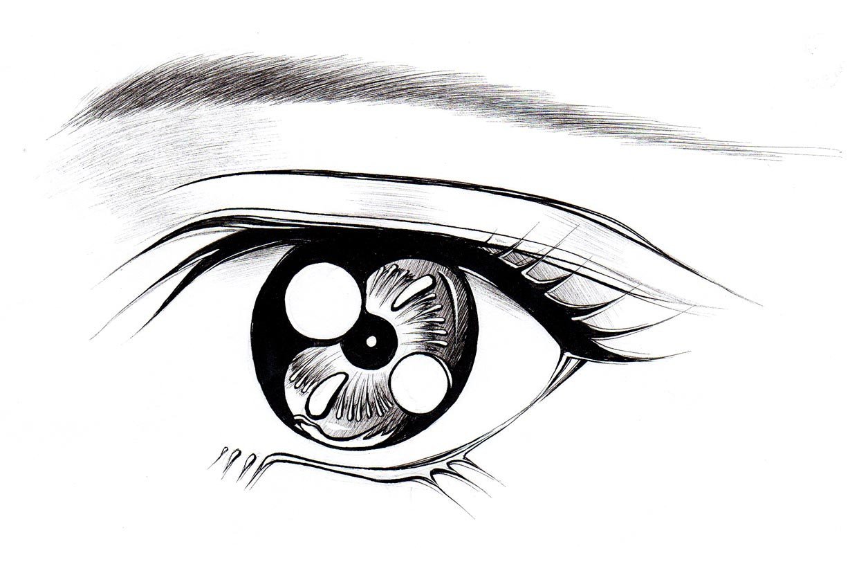 Anime Eyes Realistic Drawing