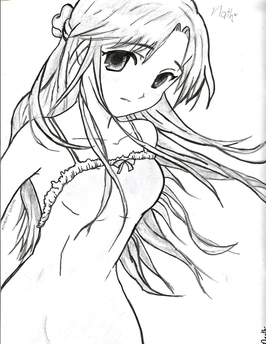 Anime Girl Drawing Photo