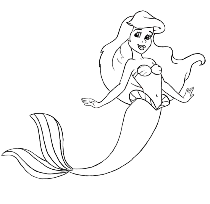 Ariel The Little Mermaid Photo Drawing