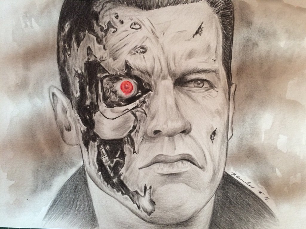 Arnold Schwarzenegger Terminator Drawing