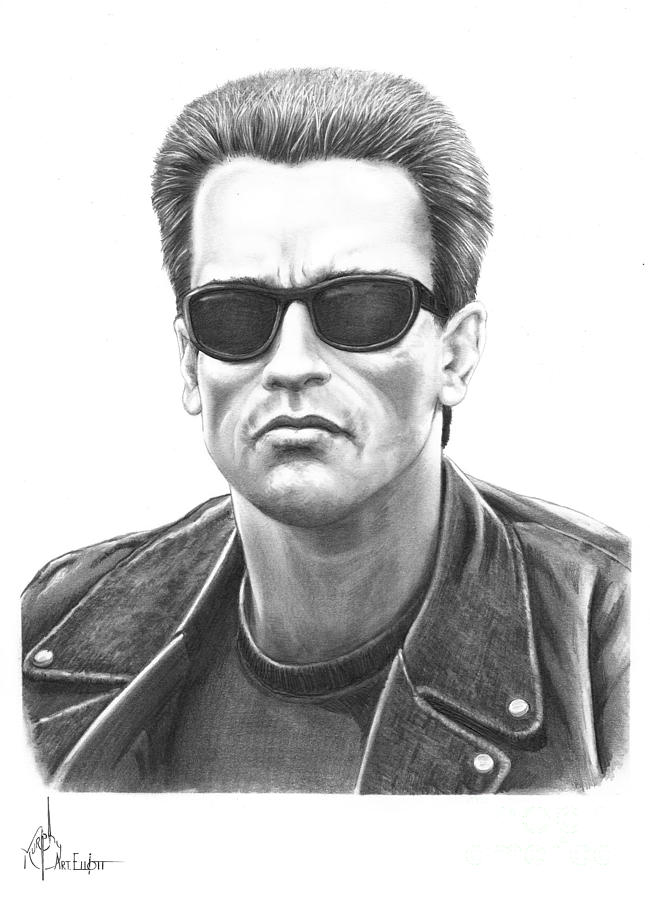 Arnold Schwarzenegger Terminator Image Drawing