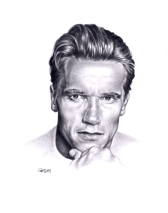 Arnold Schwarzenegger Terminator Photo Drawing
