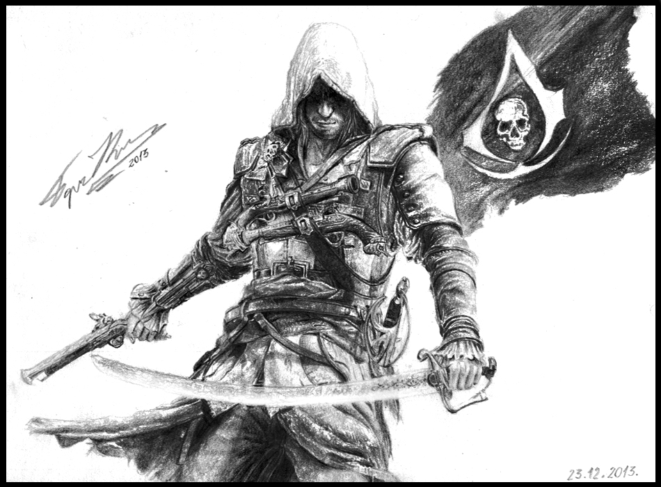 Assassins Creed Realistic Drawing