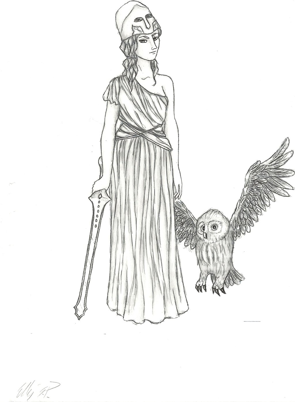 Athena Realistic Drawing