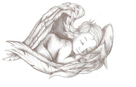 Baby Angel High-Quality Drawing
