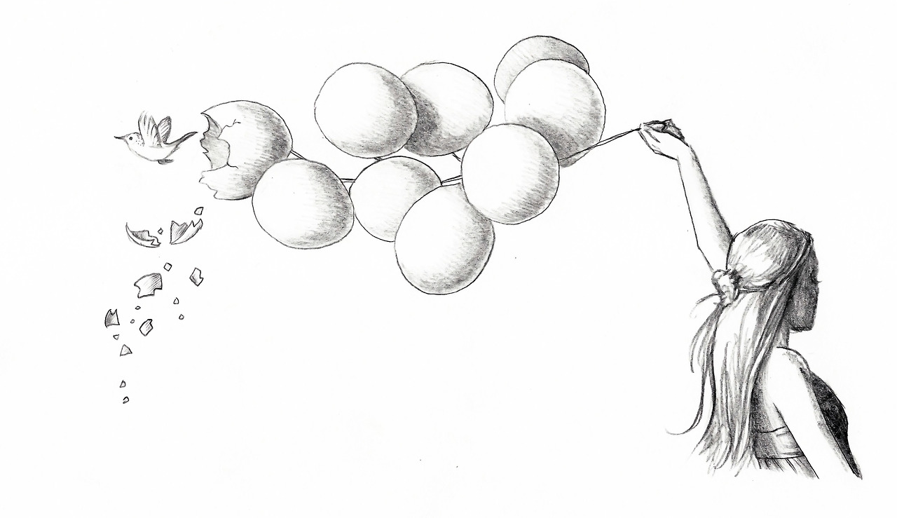Balloons High-Quality Drawing