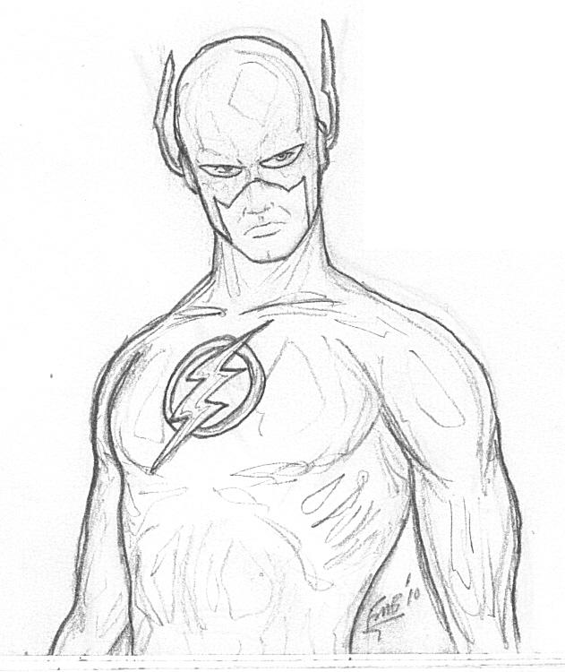 The Flash - Grant Gustin Pencil Drawing