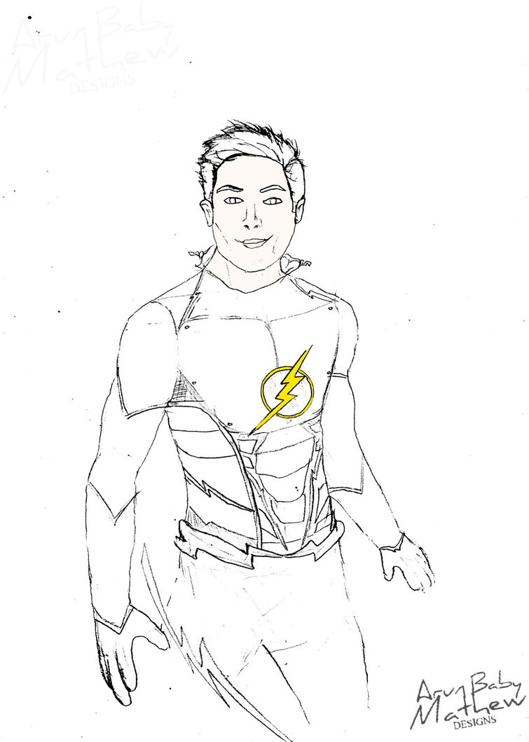 Barry Allen High-Quality Drawing