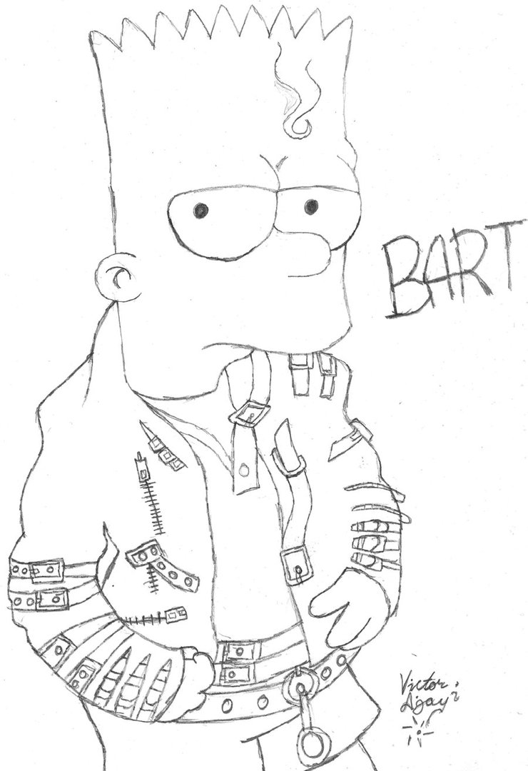 Bart Simpson Image Drawing