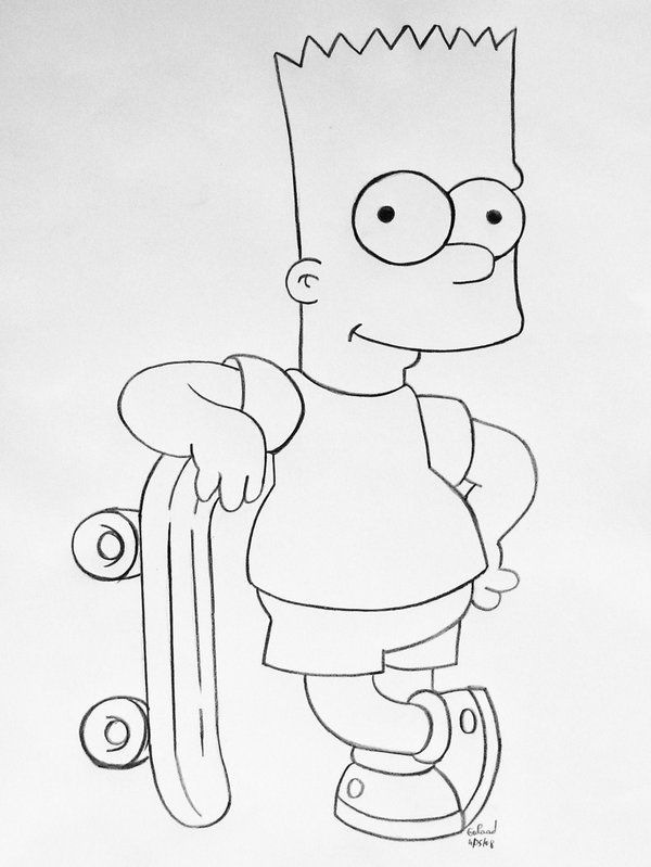 Bart Simpson Photo Drawing