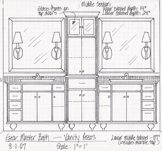 Bathroom Cabinet Drawing