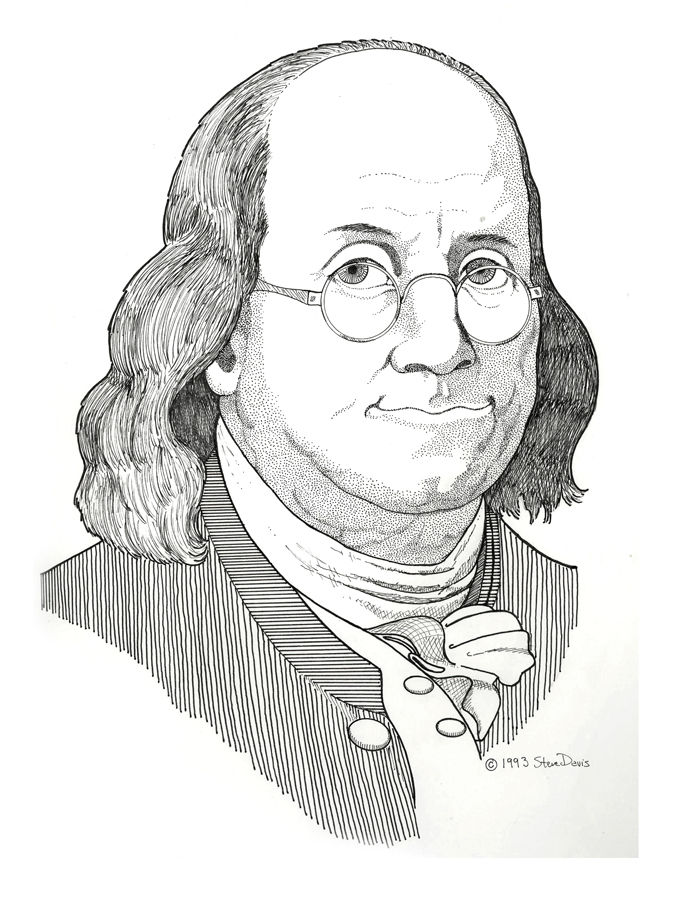 Benjamin Franklin Image Drawing