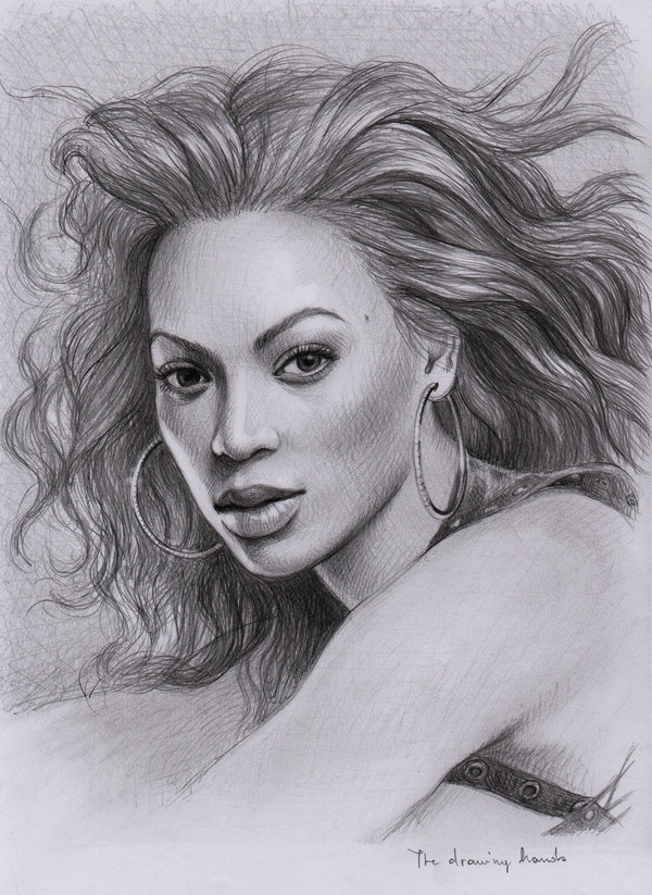 Beyonce Knowles Realistic Drawing