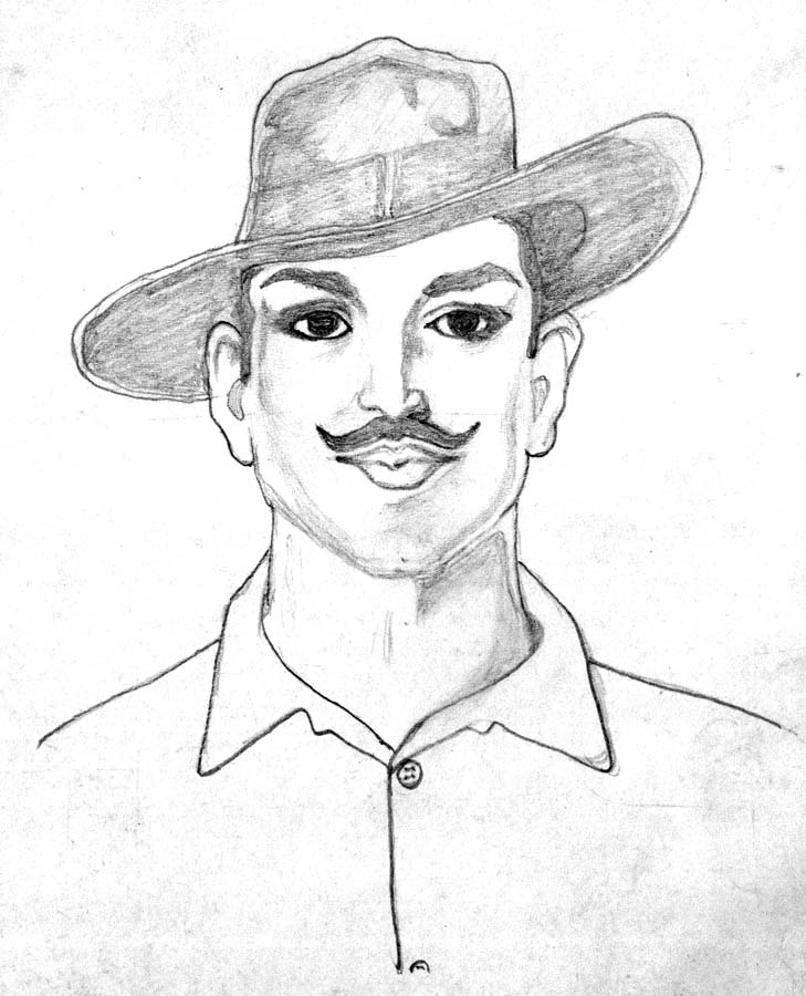 Bhagat Singh Best Drawing