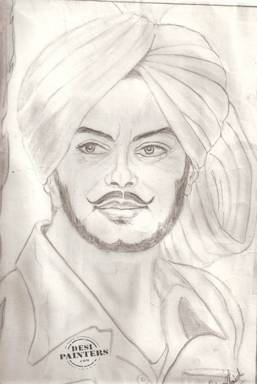Bhagat Singh Drawing