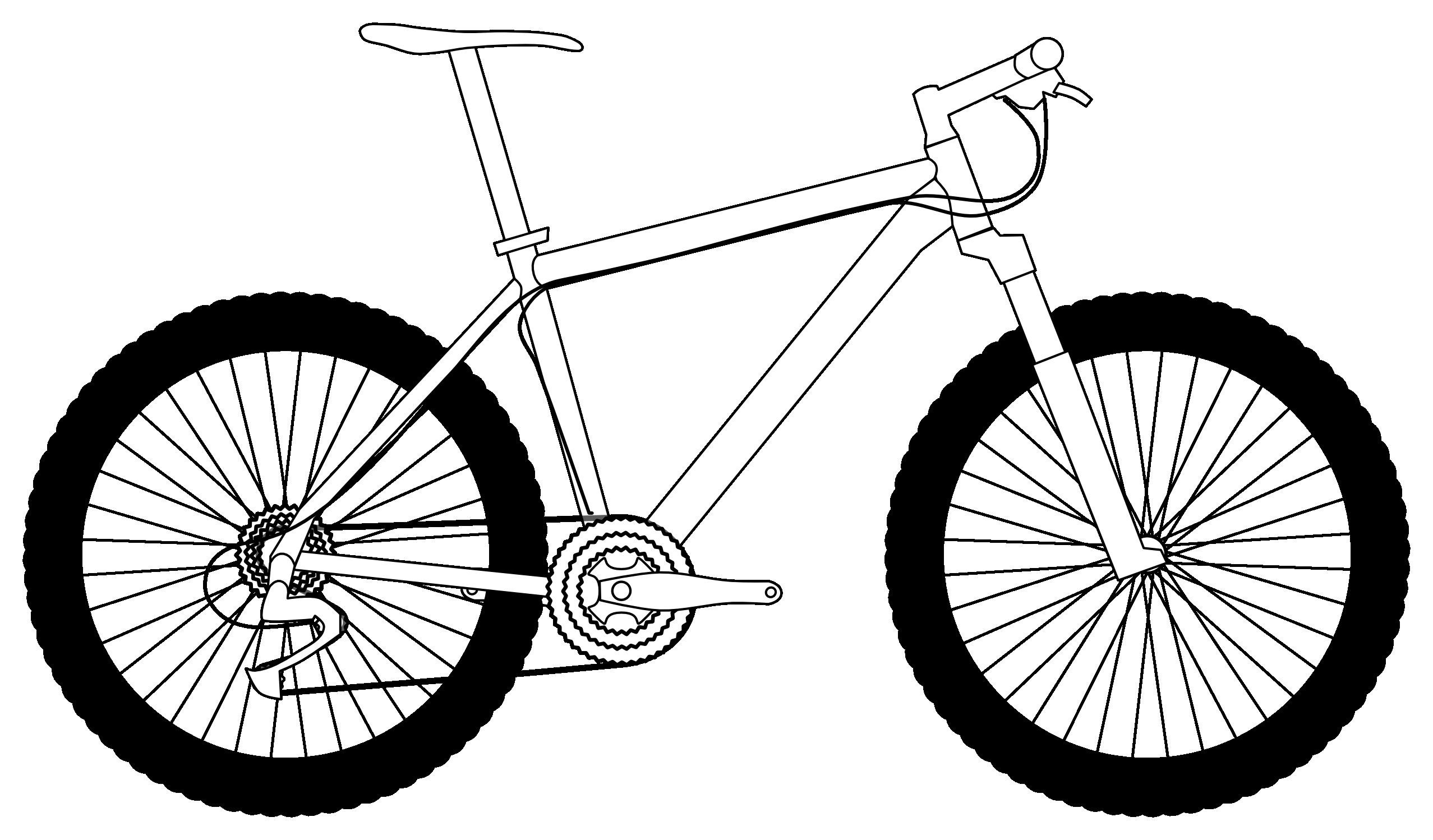 mountain bike drawing